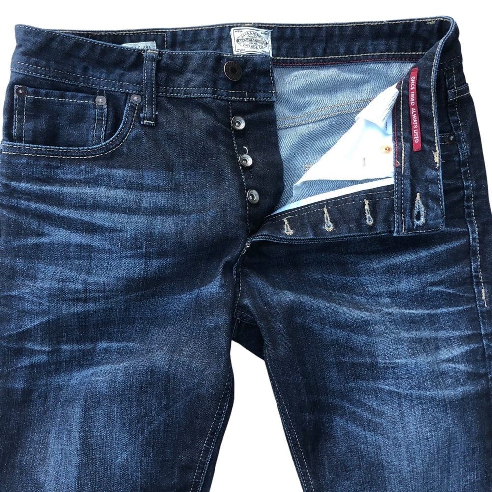 JACK & JONES Clark Regular Fit Button Fly Jeans 31x29